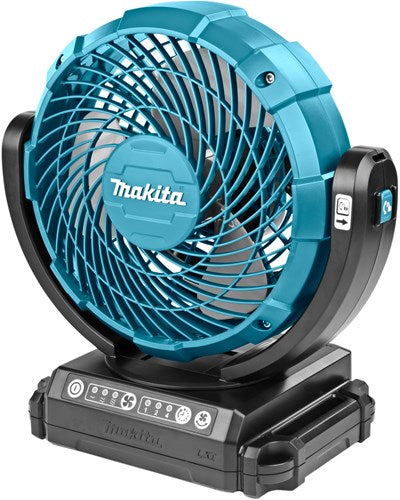 Ventilador a batería makita con función giratoria 14.4 18v desnudo