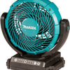 Ventilador a batería makita con función giratoria 14.4 18v desnudo