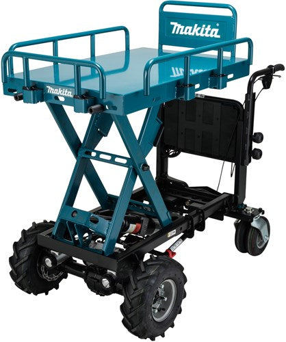 Makita dcu601z lxt 2x18 v trasportatore di batterie con sollevatore a forbice | senza batteria e caricabatterie | in cassa - dcu601z