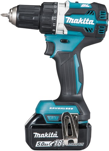 Makita ddf484rtj 18v boor- schroefmachine koolborstelloos 5,0 ah accu (2 st), snellader, mbox