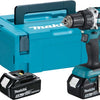 Makita ddf484rtj 18v boor- schroefmachine koolborstelloos 5,0 ah accu (2 st), snellader, mbox