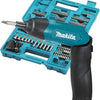 Cacciavite Makita df001dw 3,6 V con batteria agli ioni di litio da 1,5 Ah integrata, caricabatterie, custodia, acc. da 81 pezzi. set - df001dw