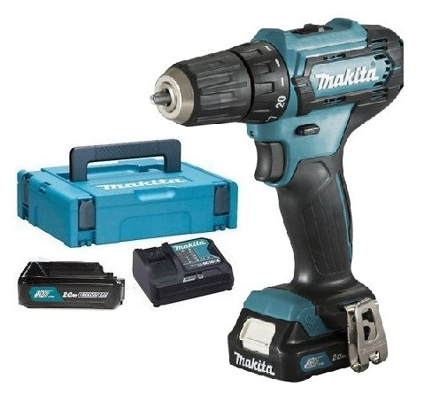 Makita df032dsaj 12 v max boor- schroefmachine 2,0 ah accu (2 st), lader, mbox - df032dsaj