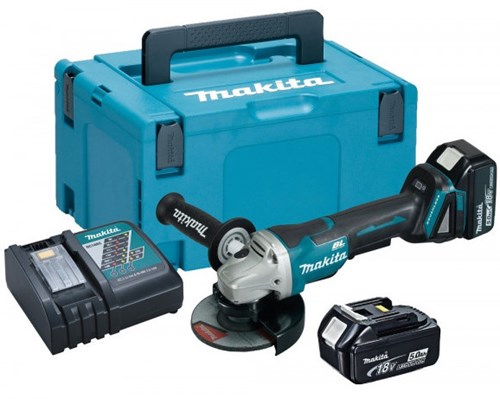 Amoladora angular a batería Makita 125mm 18v 5.0ah