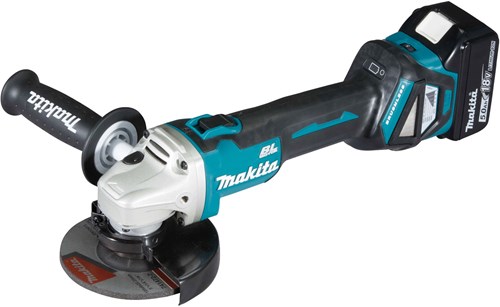 Amoladora angular Makita dga511rtj 18v 125mm | 18v 5.0ah li-ion en m-box