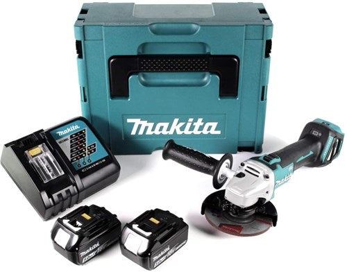 Amoladora angular Makita dga511rtj 18v 125mm | 18v 5.0ah li-ion en m-box