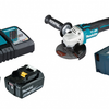Amoladora angular Makita dga513rtj 18v 125mm | Incluye baterías y cargador en m-box.