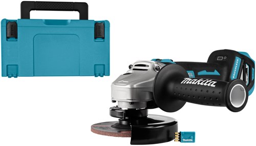 Amoladora angular a batería Makita 125mm 18v desnuda (aws)
