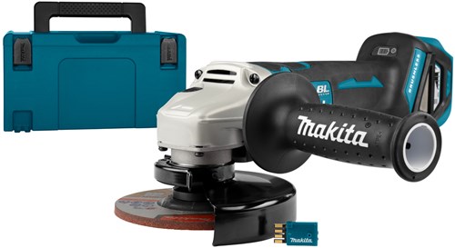 Amoladora angular makita dga518zju 18v 125mm con aws | sin baterías ni cargador en m-box