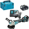 Amoladora angular a batería makita dga519rtj 125mm x-lock baterías 18v 5.0ah