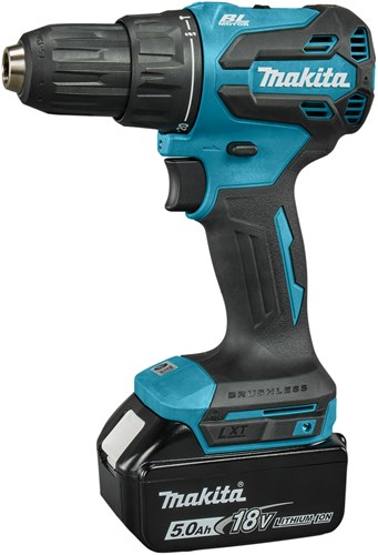 Makitadhp490rtj | trapano a percussione a batteria | senza spazzole | 18v| con batterie da 5,0 Ah in m-box - dhp490rtj