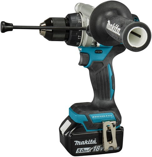 Trapano/avvitatore a percussione a batteria Makita dhp492rtj | 18v| incl. 2x 5,0 Ah e caricabatterie rapido in mbox - dhp492rtj