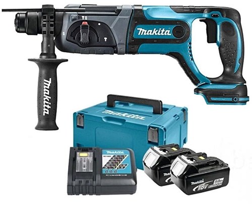 Martillo combinado a batería makita mr241rtj 18v | sds-plus | 5.0ah de iones de litio -MR241rtj