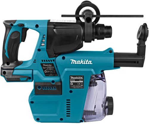 Martello combinato Makita a batteria 18v nudo con aspirazione polveri