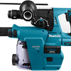 Martello combinato Makita a batteria 18v nudo con aspirazione polveri