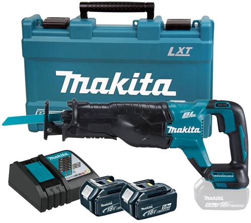Makita djr187rte 18v accu reciprozaag koolborstelloos | 5,0 ah accu (2 st), snellader, koffer