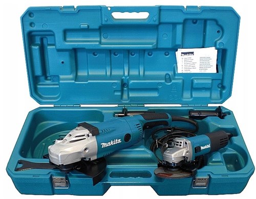 Makita dk0053g juego de amoladora angular ga9020 + 9558hnrg en estuche - dk0053