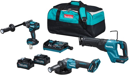 Makita dk0159g301 | conjunto combinado | 40v máximo | Batería de 4,0 ah | cargador rápido | df001g, ga005, jr001g | en bolsa