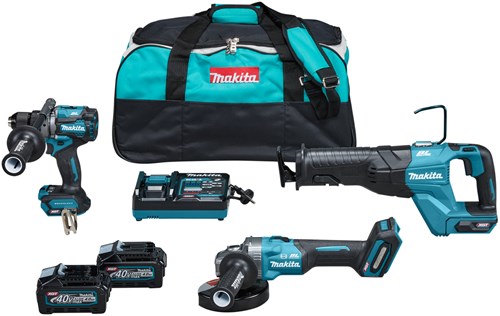 Makita dk0159g301 | conjunto combinado | 40v máximo | Batería de 4,0 ah | cargador rápido | df001g, ga005, jr001g | en bolsa