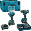 Makita dk0198g201 | Trapani a pettine e viti (a percussione) da 40 V max | Batteria 3 x 2,5 Ah + caricabatterie rapido - dk0198g201