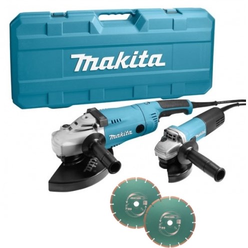 Juego de amoladora angular Makita dk1163gx ga9020 + 9558 | + discos de diamante - dk1163gx
