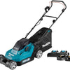 Makita dlm382pt2 | tosaerba a batteria | 38 cm| con 2 batterie da 18 V 5,0 Ah