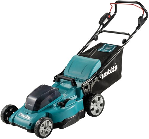 Makita dlm480pt2 | Rasaerba a batteria lxt 2x18 v | 48 cm| Batteria da 5,0 Ah (2 pezzi) | caricatore rapido duo | nella scatola - dlm480pt2