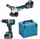 Makita dlx2272tj 18v lxt set de 2 piezas: amoladora angular dga513 + taladro (de impacto) dhp484 2 baterías de 5.0ah