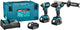 Set combinato Makita dlx2550tj 18v trapano/avvitatore a percussione dhp492 + avvitatore a percussione dtd153 (3 batterie da 5,0 Ah e caricabatterie) in mbox - dlx2550tj