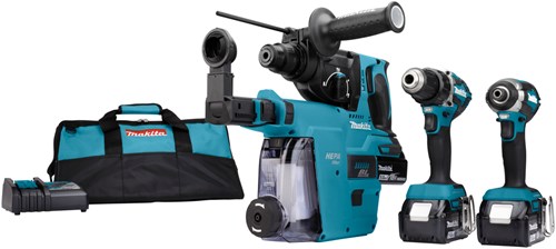 Makita dlx3106tw1 | conjunto combinado con ddf484, dtd153z y hebr242 | 18v-dlx3106tw1