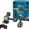 Makita dlx3155tj | set combinato | 18v| foratura, avvitatura (a percussione) e rettifica | impostare | 5,0 ah | in mbox-dlx3155tj