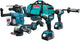 Set combinato Makita dlx4194tx1 - trapano avvitatore a batteria ddf492 + avvitatore a percussione dtd153 18v + smerigliatrice angolare dga504 18v + martello combinato hebr243 18v | incl. 2 batterie da 5,0 Ah e caricabatterie