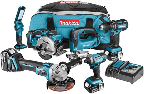 Set combinato Makita dlx6058t 18 V agli ioni di litio con 3 batterie da 5,0 Ah