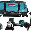 Makita dlx8026tw1 Juego combinado de 18 V para tornillos (de impacto), taladros (de impacto), rectificado, aserrado y montaje con baterías multiherramienta de 5,0 ah (3 piezas) - dlx8026tw1