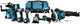 Makita dlx8026tw1 Juego combinado de 18 V para tornillos (de impacto), taladros (de impacto), rectificado, aserrado y montaje con baterías multiherramienta de 5,0 ah (3 piezas) - dlx8026tw1