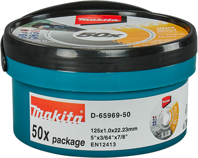 Makita accessoires makita doorslijpschijf 125x1,0mm rvs - d-65969-50