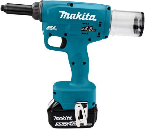 Makita drv150rtj | pinza per rivetti ciechi a batteria |18v | 5.0ah | ioni di litio | mbox