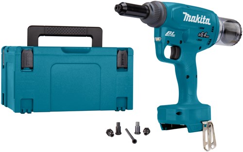 Pinza per rivetti ciechi Makita drv250zj 18v fino a 6,4 mm | senza batterie e caricabatterie - drv250zj