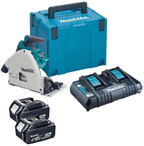 Makita dsp600pt2j sega ad immersione a batteria lxt 2x18v | batterie 2x5.0ah e caricabatterie duo