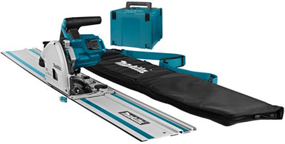 Sierra de inmersión inalámbrica Makita 165mm 2x18v desnuda + sierra y riel guía