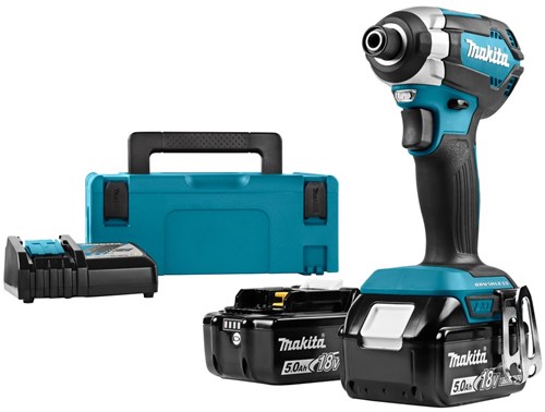 Makita dtd153rtj avvitatore a percussione brushless batteria 18v 5.0ah 170nm
