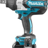 Makita dtw1001rtj 18v slagmoersleutel 1050 nm 5,0ah accu (2 st), snellader, mbox