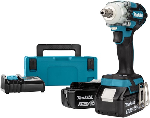 Makita dtw301rtj | avvitatore a percussione a batteria | impostare | 18v| Batteria 2 x 5,0 Ah e caricabatterie rapido | nell'mbox