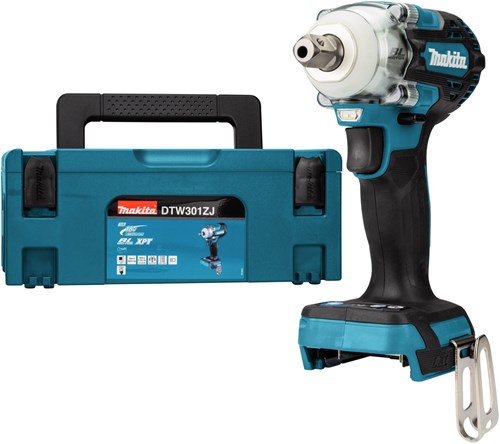 Avvitatore ad impulsi Makita dtw301zj 1 2 330nm 18 volt con perno di bloccaggio a molla | senza batterie e caricabatterie in m-box - dtw301zj