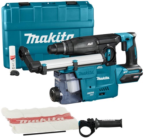Martello combinato a batteria Makita hr008gz03 | 40 V massimo | sds-plus | escl. batterie e caricabatterie | con aspirazione polvere | in custodia di plastica - hr008gz03