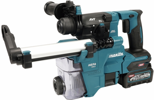 Makita hr010gd201 | martillo combinado | 40v máximo | sds-plus | conjunto | 2x 2,5ah | extracción de polvo en m-box