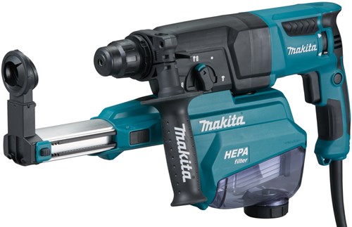 Martillo combinado Makita 230v con unidad de extracción de polvo
