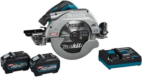 Makita hs011gt201 | xgt accu cirkelzaag 40v max 270mm in doos (2x 5.0ah accu + snellader) - hs011gt201