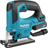 Sierra de calar makita jv103dsaj de 10,8 v con mango en d, batería de 2,0 ah (2 piezas), cargador, mbox