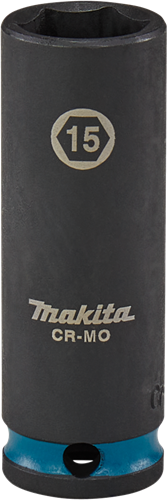 Bussola a impatto Imp Makita act nera, lunga 3 8 15 mm - e-16324